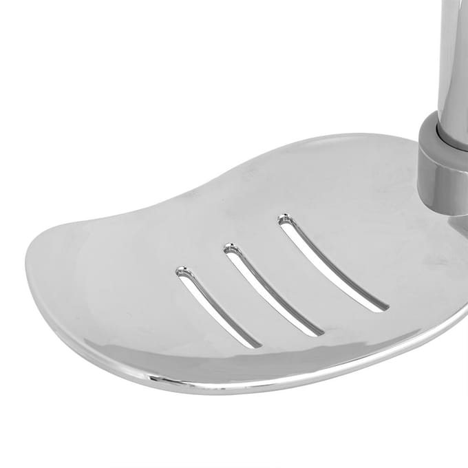 RVS Lift Type Douche Schuifstanghouder met Stang Zeepschaal Zuignap Installatie white