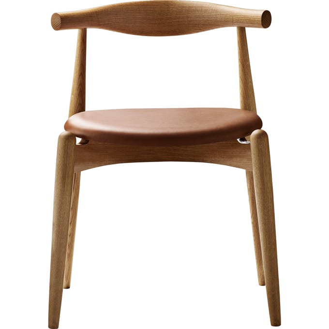 Carl Hansen & Søn CH20 Elbow Stoel - eiken geolied - Leder Bruin/Sif95