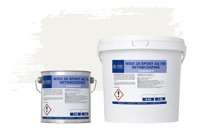 Wixx 2K Epoxy AQ 750 Betoncoating - 10kg - RAL 9016 | Verkeerswit