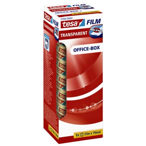 OFFICE-BOX 57405-00002-01 tesafilm Transparant (l x b) 33 m x 19 mm 8 stuk(s)