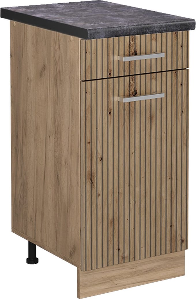 Vicco R-Line Keukenonderkast – 40 cm, WB Antraciet Artisanaal eiken