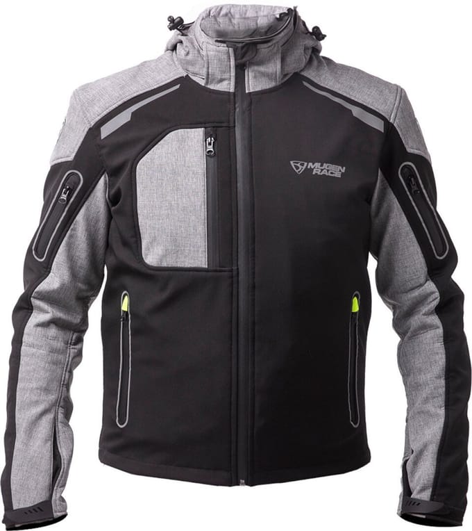 MUGENRACE Double Zwart Grijs Waterdichte Softshell Jas - Jas