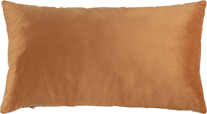 Cushion velvet rust print ice crystal gold 30 x 50 cm