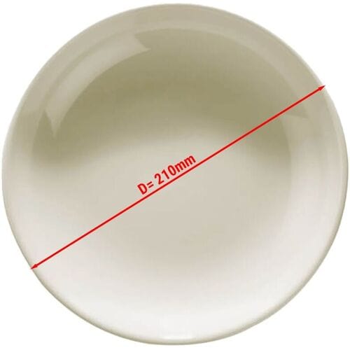 GGM Gastro (24 Stück) TEOS - Teller - tief - Ø 210mm - Creme Crème