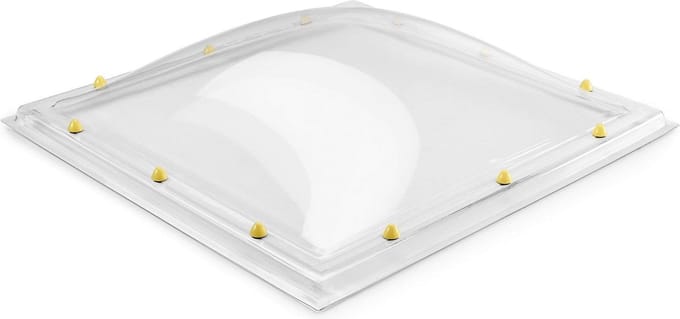 Skylux acrylaat lichtkoepel 3-wandig - helder 1000 x 1000 mm