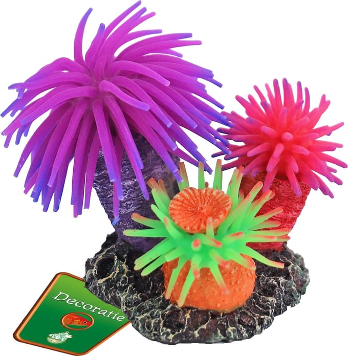 De Boon Anemoon ornament met 3 anemonen en rots | Ã˜ 8 cm