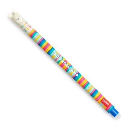 Legami Uitwisbare Pen - Lama - Inktkleur Blauw - Navulbaar - Back to School