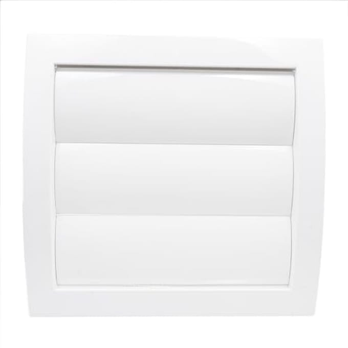 Ventilatierooster met beweegbare lamellen en terugstroomklep 100mm