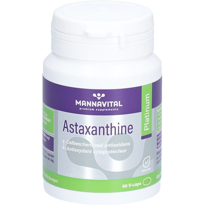 Mannavital Astaxanthine platinum 60 Vegetarische capsules