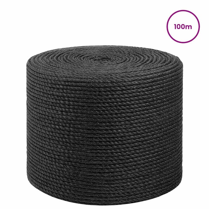 vidaXL - Jutetouw - 2 - st - 20 - mm - 100 - m - Zwart - 100% - Tossa - jute