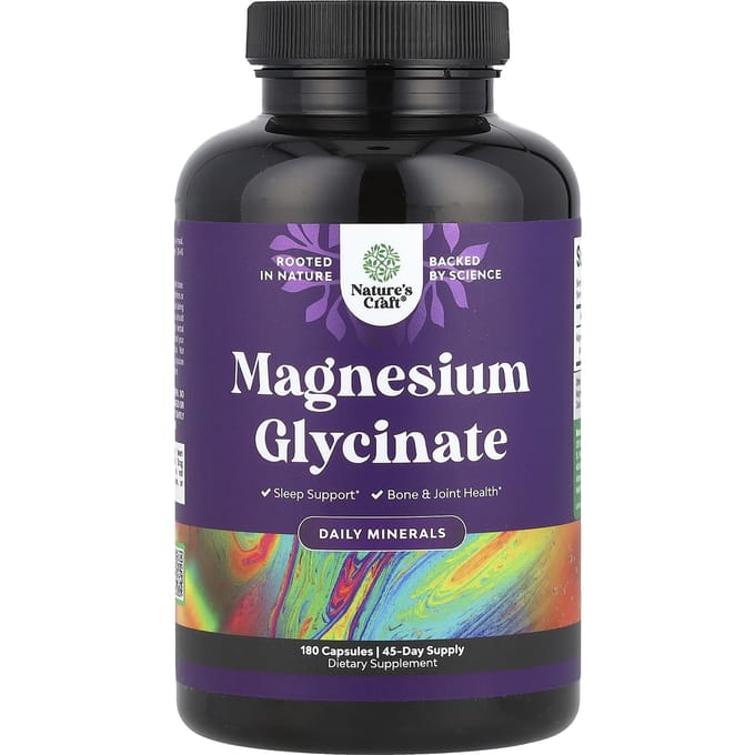 Nature's Craft, Magnesiumglycinaat, 180 capsules