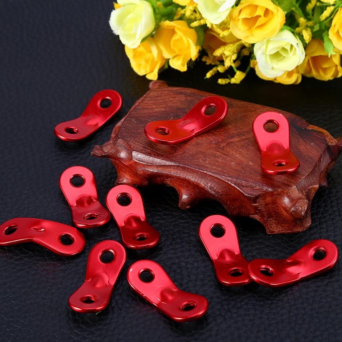 10x Tenttouwspanner Scheerlijnspanner Touwversteller Campingaccessoires rood