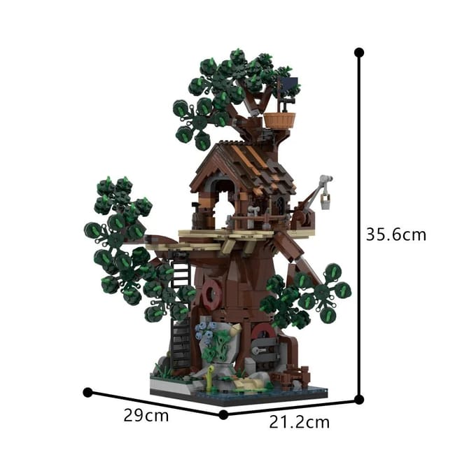 Gobricks MOC Cabane dans les arbres Retraite en forêt Blocs de construction