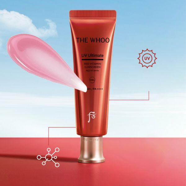 The Whoo UV Ultimate Red Vitamin Zonnebrandcrème Speciale Set 3 stuks+WILLEKEURIG CADEAU brown
