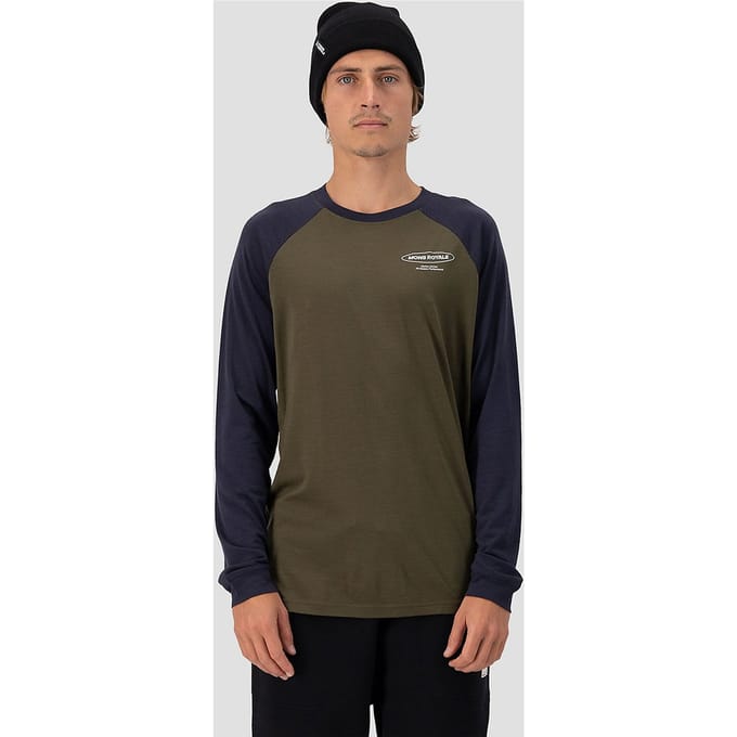 Mons Royale Icon Merino Raglan Thermo Shirt groen