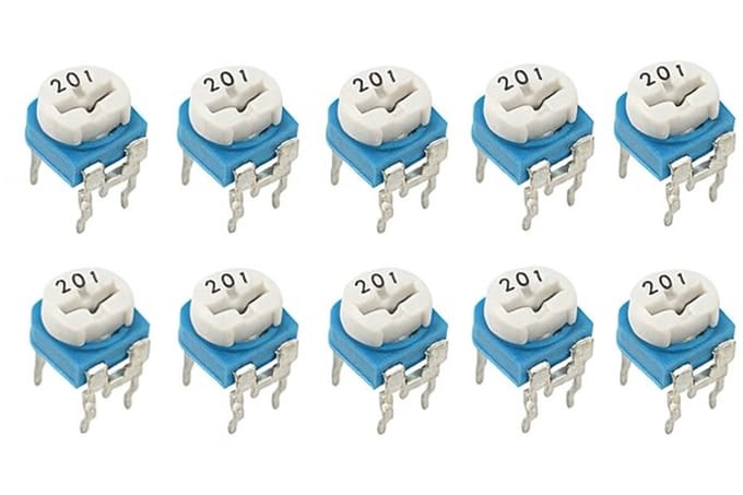 Weerstand regelbaar 200 Ohm RM-065 Trimpot Trimmer Potentiometer 10-stuks RM065-201