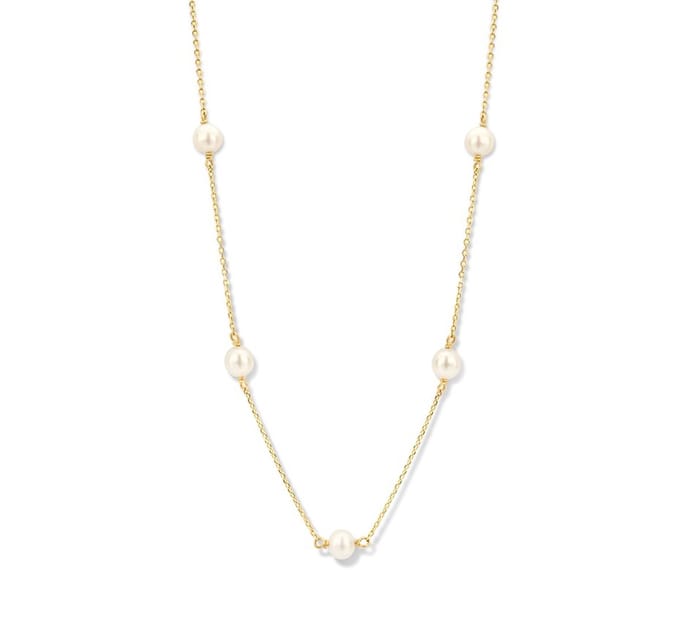Geelgouden Collier parel 0 4023707