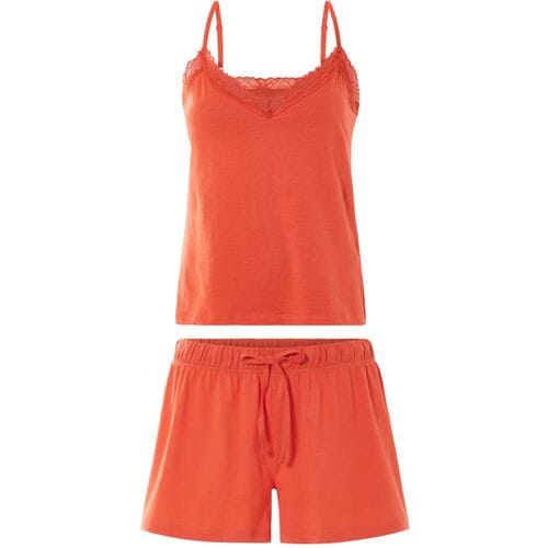 ESMARA Korte dames pyjama (oranje, XS (32/34))