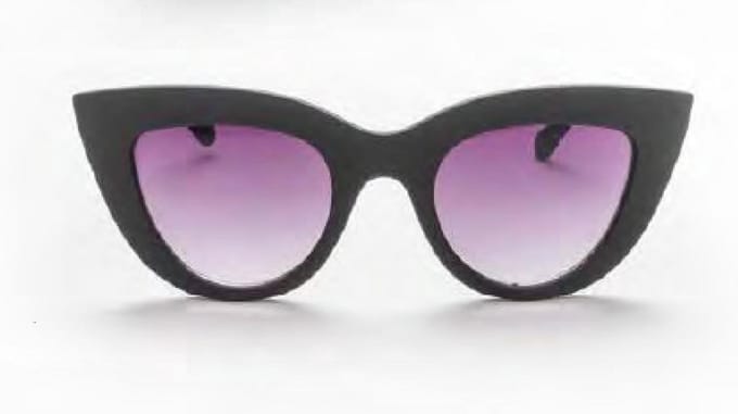 Piu Forty OKKIA Preassembled sunglasses big frame cat shape w\soft touch frames – col. Black