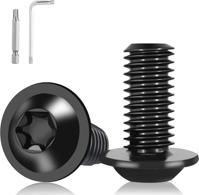 Solidchoice - 15 Stuks M8 RVS Schroeven met Torx Sleutel