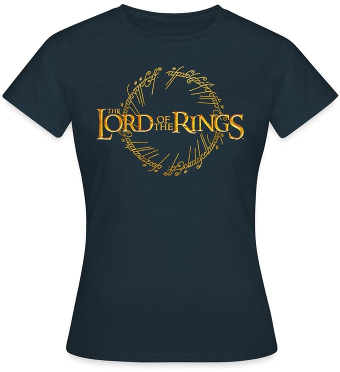 The Lord Of The Rings Logo En Ring Inscriptie T-Shirt Dames