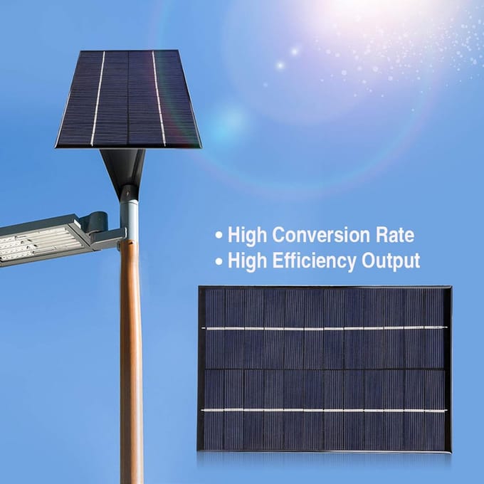Polykristallijn Zonnepaneel - Mini Lader - Energie Opwekken - Flexibel Ontwerp - 4.2W - Zwart