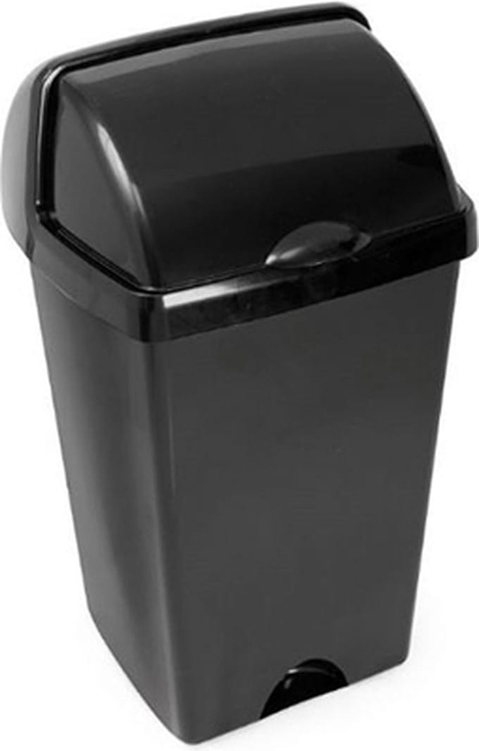 Afvalbak 'Nox' - Roll Top Prullenbak - 50 liter - Zwart