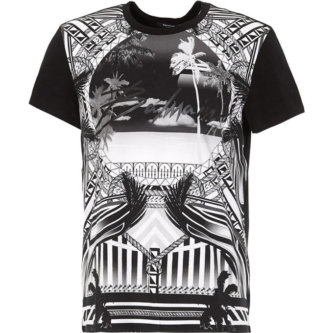 Balmain Resort Logo Zwart T-shirt