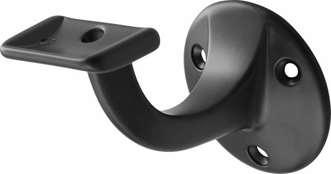 Hermeta Blackline leuninghouder 65 vlak - zwart - 3502-70E