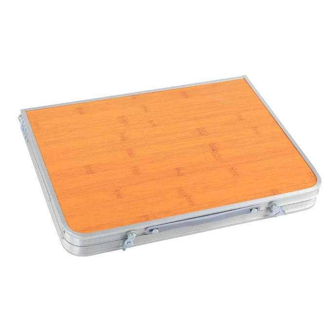 Draagbare klaptafel Buiten opvouwbare kleine campingtafel voor kamperen Picknickstrand Bamboo Pattern orange