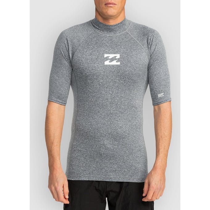 Billabong Waves All Day Korte Mouw Rash Guard Grijs S Man