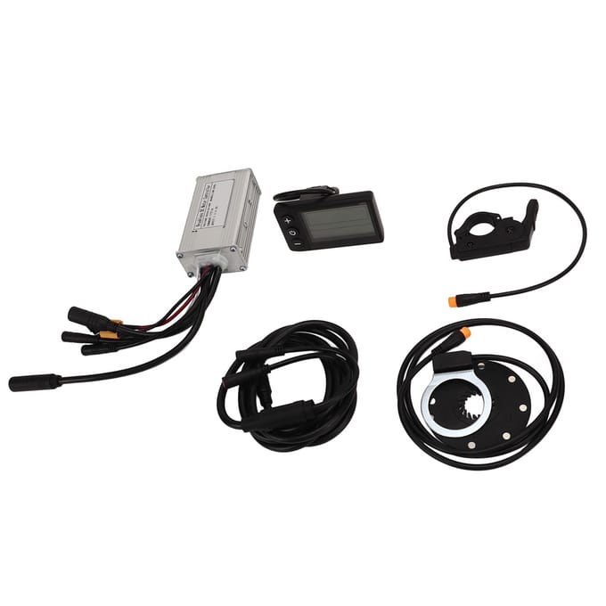 Kit de conversion pour vélo électrique DC24V 36V 48V avec contrôleur sans balais 17A 3 modes, panneau électrique S866 gray