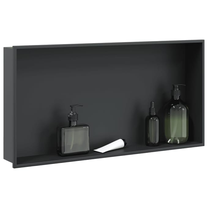 vidaXL - Douchenis - 62x32x9 - cm - roestvrijstaal - matzwart