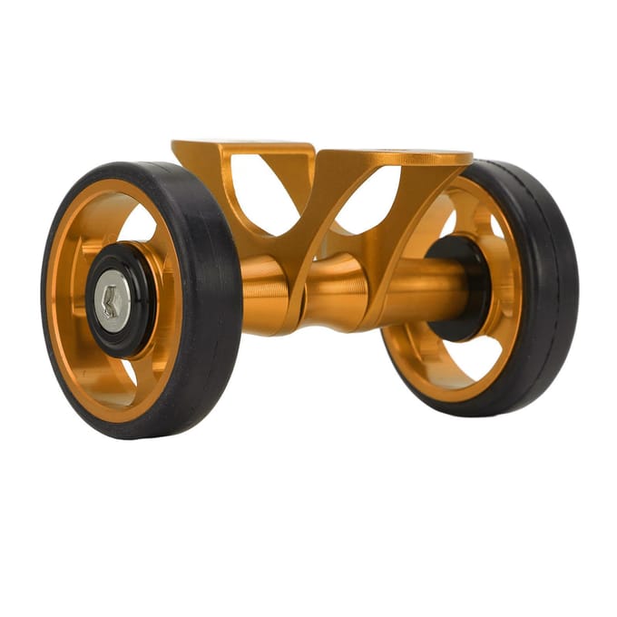 Garde-boue de vélo Roulettes de garde-boue Easywheel Roues Roue double pour pour Vélo pliant Brompton pour Dahon Gold or