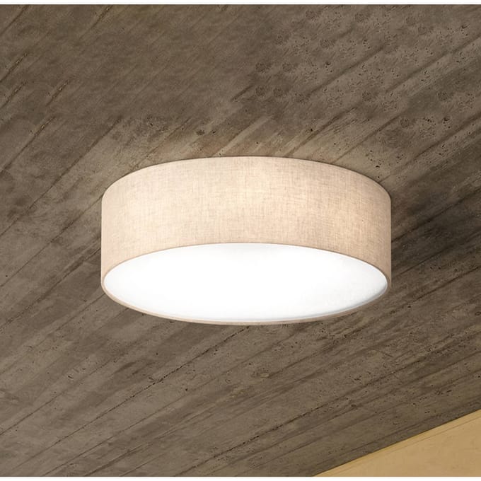 Fischer & Honsel - Plafondlamp Thor - 4x E14 max. 40 W (excl.) - Ø 60cm - Zand Linnen