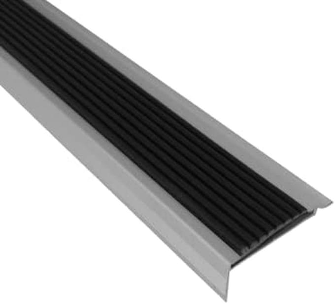 Antislip Trapprofiel Aluminium Randafwerking - Zilver - 46x30x1350 mm