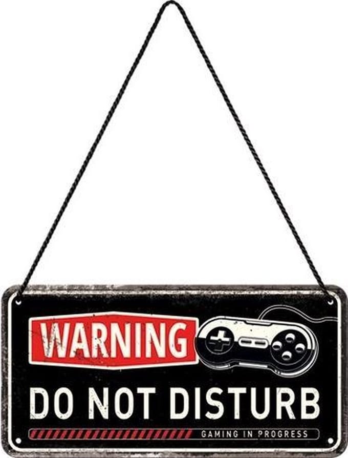 Wandbord - Warning Do Not Disturb Gaming In Progress