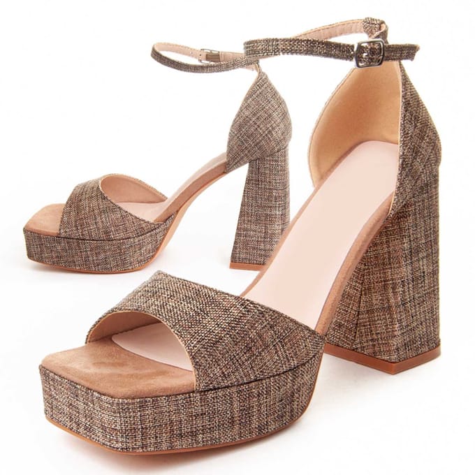Montevita Heel Sandal Festsand7 In Bruin