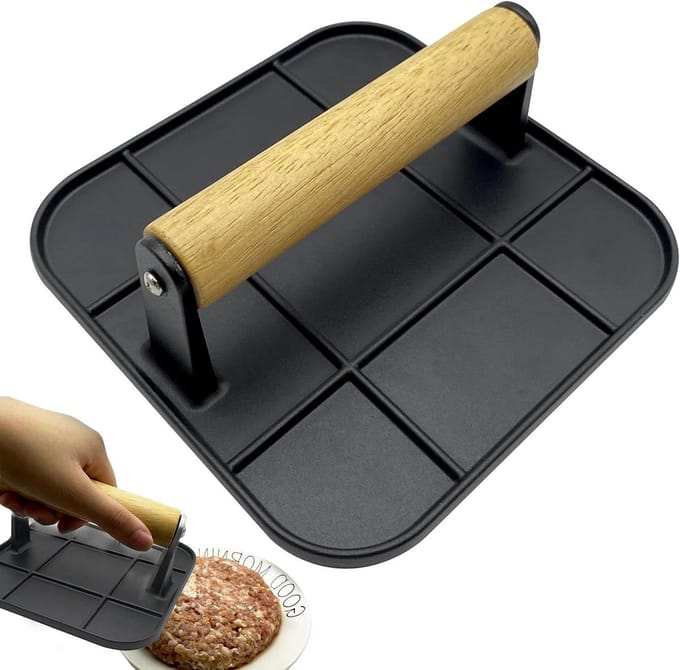 Burger Pers - Patty Maker - Hamburgers Maken - Vergroot Grill Oppervlak - 16cm Rond
