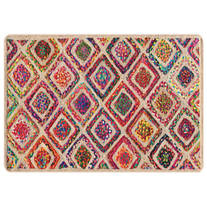vidaXL - Vloerkleed - wasbaar - 120x180 - cm - meerkleurig