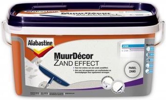Alabastine muurdecor zand effect parel zand - 5 liter
