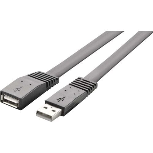 Renkforce RF-4096134 USB-kabel USB 2.0 USB-A stekker, USB-A bus 2.00 m Zwart Zeer flexibel