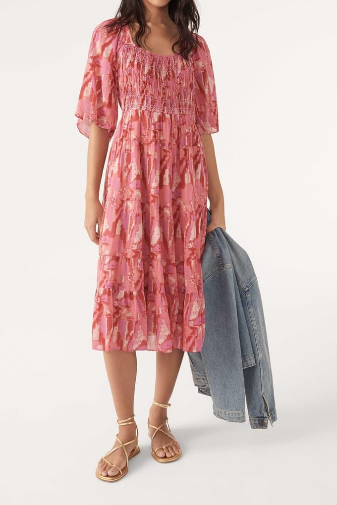 BA&SH Robe Teoli Rose Taglia: S | Abiti Midi Outlet | Donna | Rosa