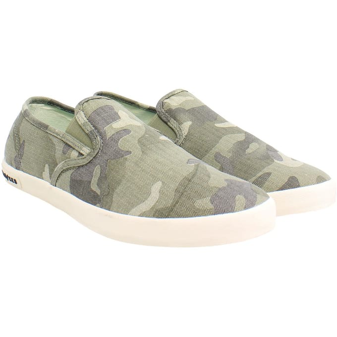 Seavees Baja Saltwash Dames Groene Plimsolls