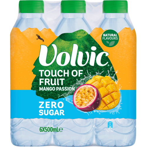 Volvic Touch of Fruit Mango & Passievrucht - 6 x 500 ml