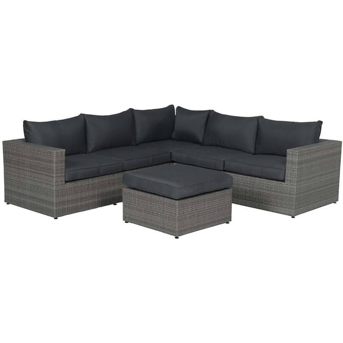 Cayman II lounge set 4-delig - organic grey/antraciet