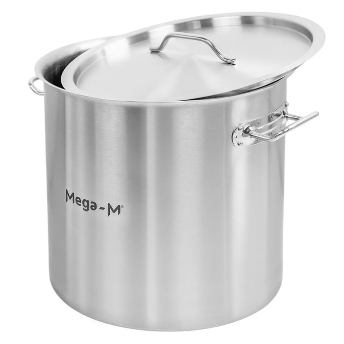 Hoge cateringpan met deksel Mega-M Standard 25l diameter 32 cm x hoogte 32 cm N