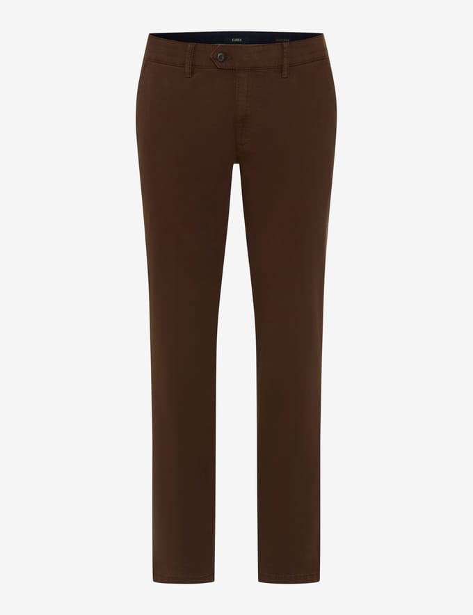 Eurex Heren Flatfrontbroek  Style JIM, donkerbruin, maat 56