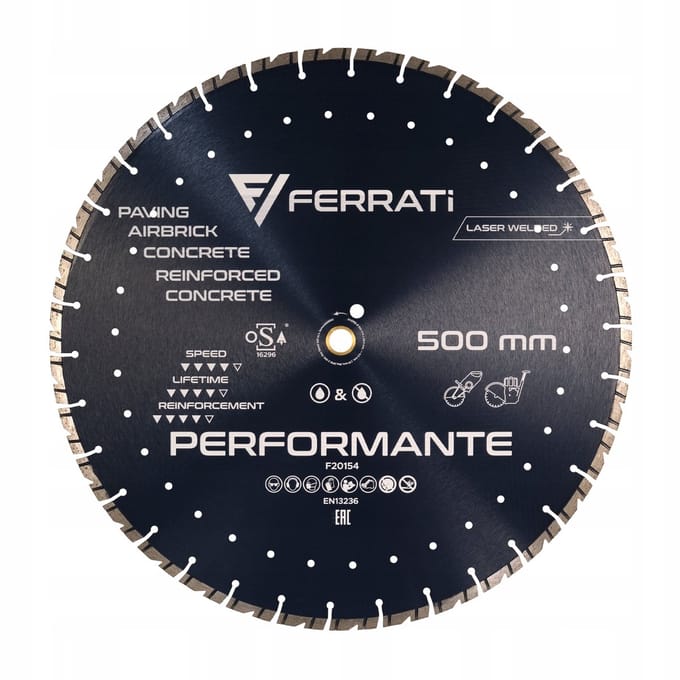 Ferrati Performante Serie - Diamantzaagblad - 500mm - Voor Gewapend Beton