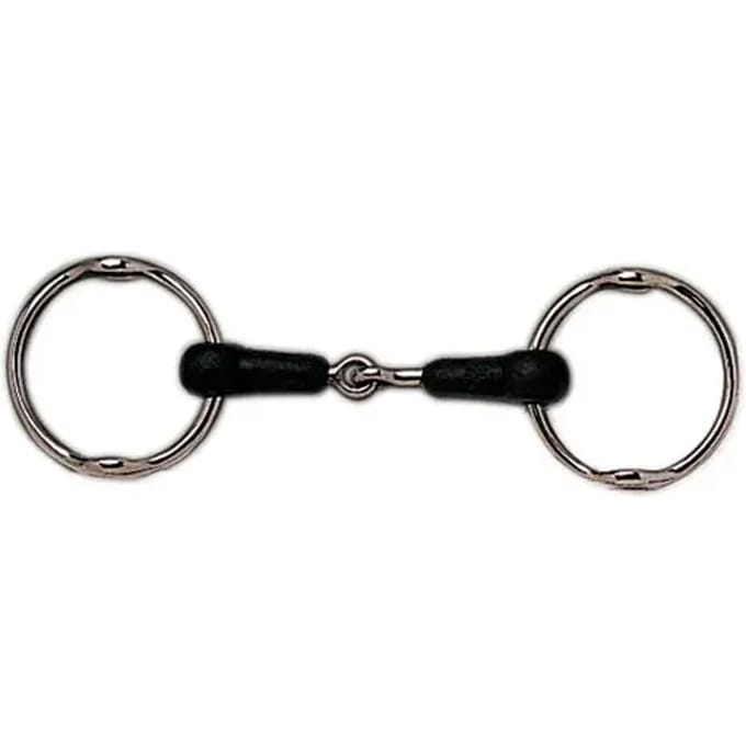Mors voor Engelse paard met hef-ring sefton avec bouche en caoutchouc Sefton